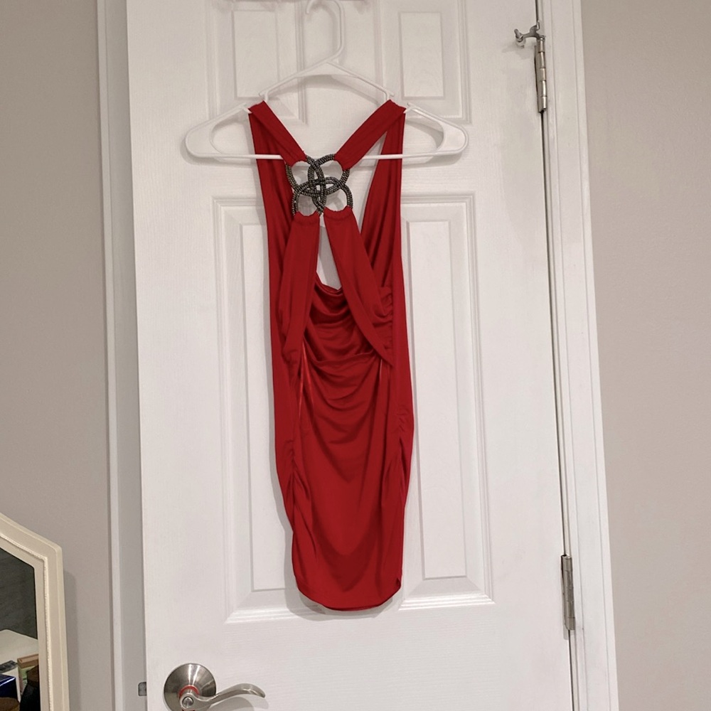 Red hot clubbing halter top